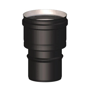Maggioratore m/f diam. maschio 80 mm maggiorato a femmina 100 mm. per scarico fumi stufa a pellet e caldaia a pellet Stabile