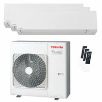 Condizionatore Toshiba SHORAI Edge White trial split 5000+5000+18000 BTU inverter A+++ wifi unità esterna 7 kW Toshiba