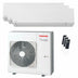 Condizionatore Toshiba SHORAI Edge White trial split 5000+5000+18000 BTU inverter A+++ wifi unità esterna 7 kW Toshiba