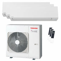 Condizionatore Toshiba SHORAI Edge White trial split 9000+12000+12000 BTU inverter A+++ wifi unità esterna 7 kW