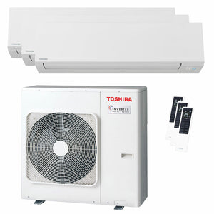 Condizionatore Toshiba SHORAI Edge White trial split 9000+12000+12000 BTU inverter A+++ wifi unità esterna 7 kW