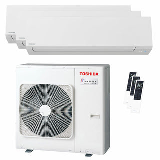 Condizionatore Toshiba SHORAI Edge White trial split 9000+12000+12000 BTU inverter A+++ wifi unità esterna 7 kW