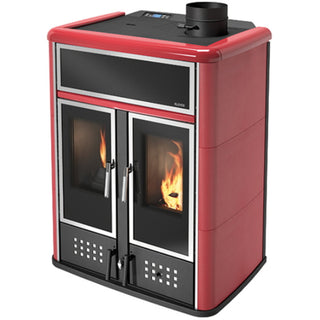 Stufa a pellet e legna Klover DUAL acs 27,4 kW idro + kit acs
