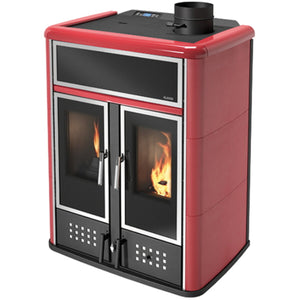 Stufa a pellet e legna Klover DUAL acs 27,4 kW idro + kit acs