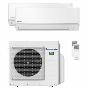 Condizionatore Panasonic Serie TZ dual split 7000+12000 BTU inverter A++ wifi unità esterna 5.2 kW