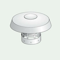 Terminale di scarico per fumi verticale 60 mm f (alluminio) Fondital