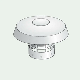 Terminale di scarico per fumi verticale 60 mm f (alluminio) Fondital