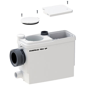 Trituratore WC SFA Sanipack Pro UP - Ad incasso per WC SOSPESO, WC FILO PARETE, LAVABO, BIDET, DOCCIA