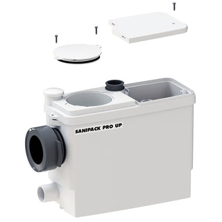 Trituratore WC SFA Sanipack Pro UP - Ad incasso per WC SOSPESO, WC FILO PARETE, LAVABO, BIDET, DOCCIA