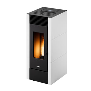 Stufa a pellet CADEL Cristal 11 ad aria 10,5 kW - WiFi BIANCO