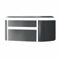 Stufa a pellet Edilkamin Vyda2 H 22 Up 22,8 kW Idro WiFi Grigio scuro Edilkamin