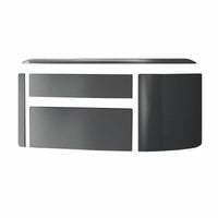 Stufa a pellet Edilkamin Vyda2 H 22 Up 22,8 kW Idro WiFi Grigio scuro