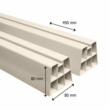 Supporto a pavimento Gia 80x80x450mm