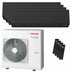 Condizionatore Toshiba SHORAI Edge Black quadri split 9000+9000+9000+9000 BTU inverter A++ wifi unità esterna 8 kW Toshiba