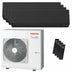 Condizionatore Toshiba SHORAI Edge Black quadri split 9000+9000+12000+12000 BTU inverter A++ wifi unità esterna 8 kW Toshiba