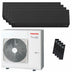 Condizionatore Toshiba SHORAI Edge Black quadri split 7000+9000+9000+12000 BTU inverter A++ wifi unità esterna 8 kW