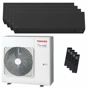 Condizionatore Toshiba SHORAI Edge Black quadri split 9000+9000+12000+12000 BTU inverter A++ wifi unità esterna 8 kW