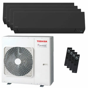 Condizionatore Toshiba SHORAI Edge Black quadri split 5000+5000+9000+12000 BTU inverter A++ wifi unità esterna 8 kW