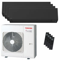 Condizionatore Toshiba SHORAI Edge Black quadri split 7000+7000+7000+7000 BTU inverter A++ wifi unità esterna 8 kW Toshiba