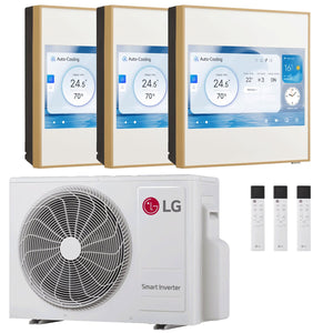 Condizionatore LG ARTCOOL Gallery LCD trial split 9000+9000+12000 BTU inverter A+++ wifi unità esterna 5.3 kW