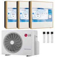 Condizionatore LG ARTCOOL Gallery LCD trial split 9000+9000+12000 BTU inverter A+++ wifi unità esterna 6.15 kW