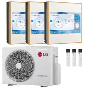 Condizionatore LG ARTCOOL Gallery LCD trial split 9000+9000+12000 BTU inverter A+++ wifi unità esterna 6.15 kW LG