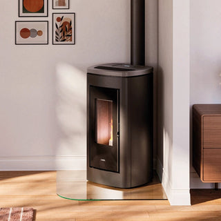 Stufa a pellet Cadel Eclipse Plus 11 10,5 kW ad aria canalizzata WiFi Antracite