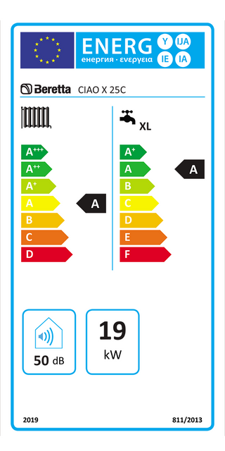Caldaia a condensazione Beretta CIAO X 25C kit scarico fumi sdoppiato | Climamarket