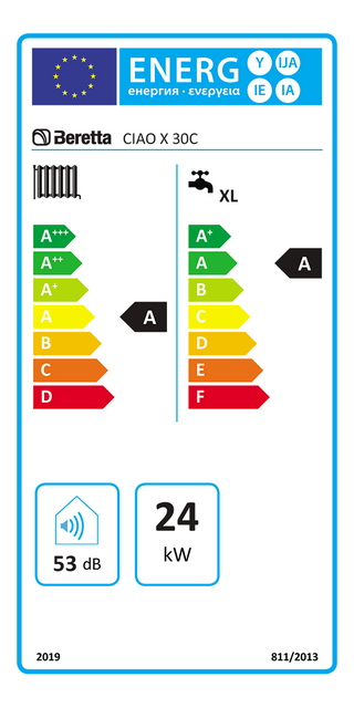 Caldaia a condensazione Beretta CIAO X 30C camera stagna 24 kW metano | Climamarket