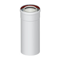 Elemento dritto coassiale universale m/f ø 60/100 250 mm per scarico fumi caldaia a condensazione