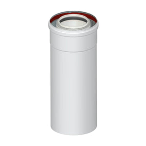 Elemento dritto coassiale universale m/f ø 60/100 250 mm per scarico fumi caldaia a condensazione