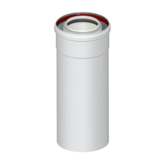 Elemento dritto coassiale universale m/f ø 60/100 250 mm per scarico fumi caldaia a condensazione