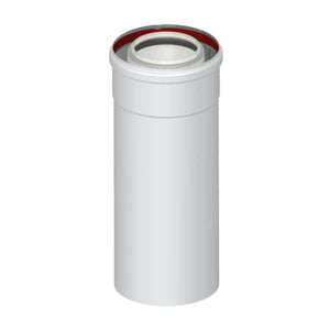 Elemento dritto coassiale universale m/f ø 60/100 250 mm per scarico fumi caldaia a condensazione