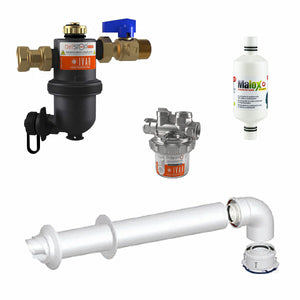 Kit installazione caldaia Immergas con defangatore - dosatore polifosfati - neutralizzatore condensa - scarico fumi coassiale