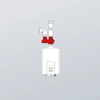 Kit sdoppiatore tubi aria-fumi Ø 80/80 mm per scaldabagni Rinnai