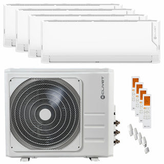 Condizionatore Clivet Cristallo 2 quadri split 12000+12000+12000+12000 BTU inverter A++ wifi unità esterna 10.5 kW
