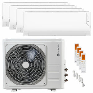 Condizionatore Clivet Cristallo 2 quadri split 9000+9000+9000+9000 BTU inverter A++ wifi unità esterna 8.2 kW Clivet
