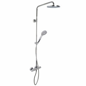 Colonna doccia Fima Carlo Frattini Serie Wellness con miscelatore termostatico esterno, doccia e soffione in ABS
