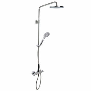 Colonna doccia Fima Carlo Frattini Serie Wellness con miscelatore termostatico esterno, doccia e soffione in ABS