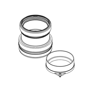 Kit sdoppiato fisso scarico fumi tubi aria/fumi 80/80 mm sdoppiatore per caldaie a condensazione Beretta