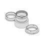 Kit scarico fumi sdoppiato Beretta da Ø60/100 a Ø80/80 - Per scaldabagno Idrabagno LX 17 Beretta