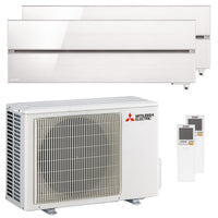 Condizionatore Mitsubishi Electric Kirigamine Style MSZ-LN dual split 9000+9000 BTU inverter A++ wifi esterna 4,2 kW bianco