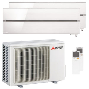 Condizionatore Mitsubishi Electric Kirigamine Style MSZ-LN dual split 9000+9000 BTU inverter B wifi unità esterna 3.3 kW Bianco