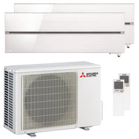 Condizionatore Mitsubishi Electric Kirigamine Style MSZ-LN dual split 9000+9000 BTU inverter A++ wifi esterna 4,2 kW bianco