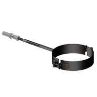 Fascetta murale nera diam. 80 mm per scarico fumi stufa a pellet e caldaia a pellet Stabile