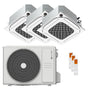 Condizionatore Clivet Cassetta Compatta 4 vie IBA1-Y trial split 9000+9000+12000 BTU inverter A++ wifi unità esterna 6.2 kW