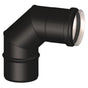 Curva 90° M/F diam. 80 mm per scarico fumi stufa a pellet e caldaia a pellet Stabile