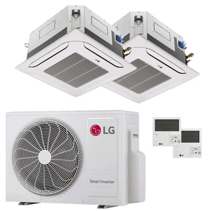 Condizionatore LG Cassetta 4 vie LG dual split 12000+18000 BTU inverter A+++  unità esterna 6.15 kW LG