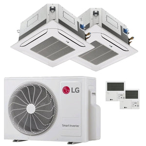 Condizionatore LG Cassetta 4 vie LG dual split 9000+18000 BTU inverter A+++  unità esterna 5.3 kW