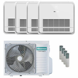 Condizionatore Hisense Console AKT quadri split 9000+9000+9000+9000 BTU inverter A++ unità esterna 8